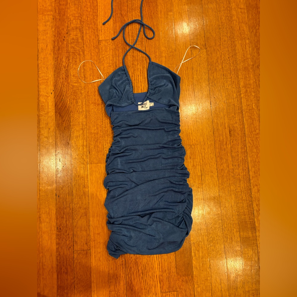 Princess Polly bodycon blue dress with cutouts!